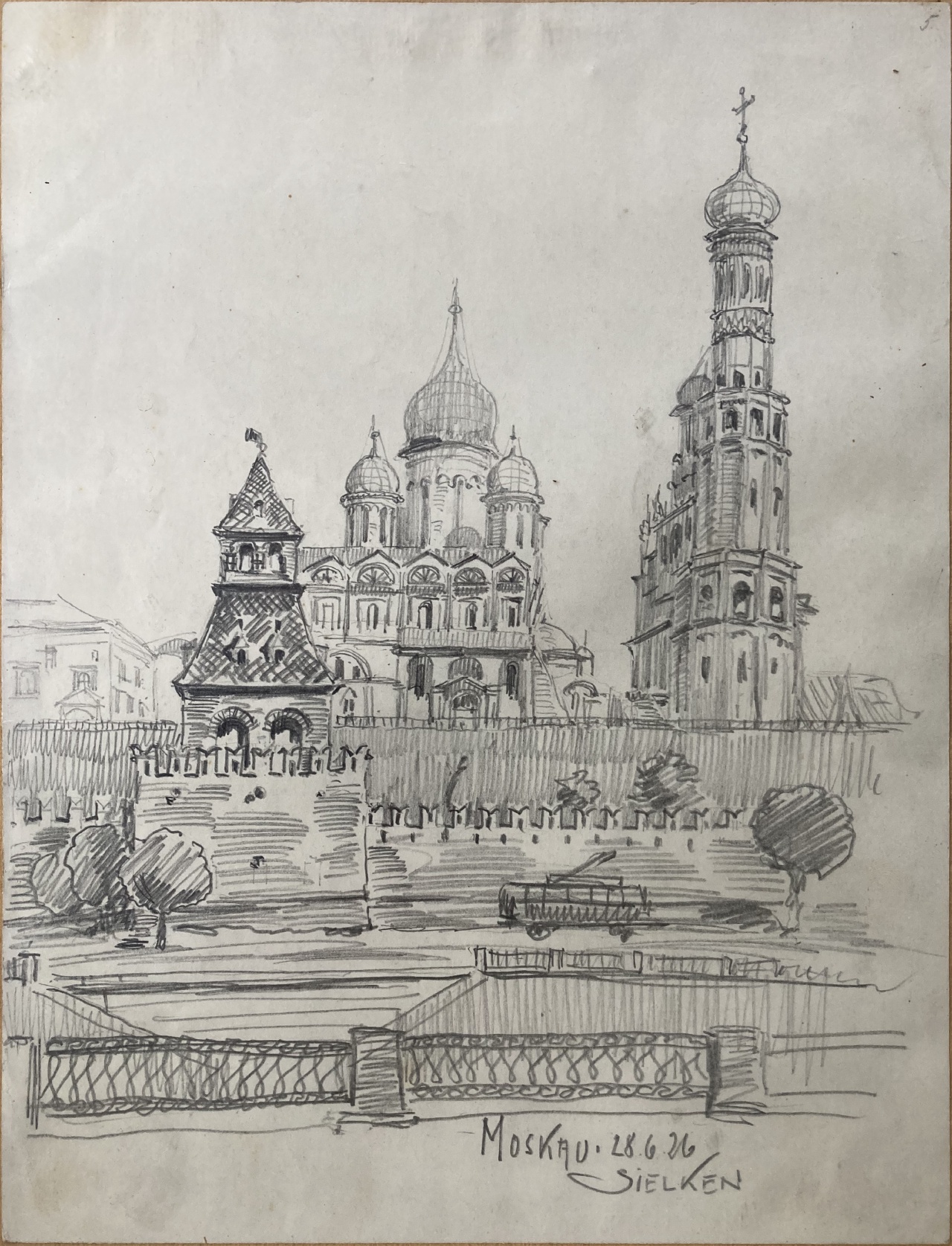 Moscow drawings by Heinrich Sielken (1874 - 1942)