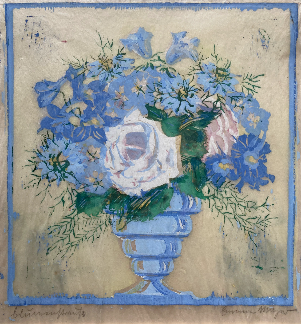 Holzschnitt von Emma Mayer (1874-nach 1930)