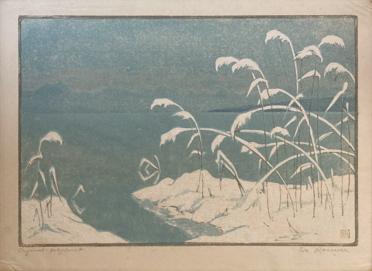 Colour woodcut from Eva Roemer (1889-1977)