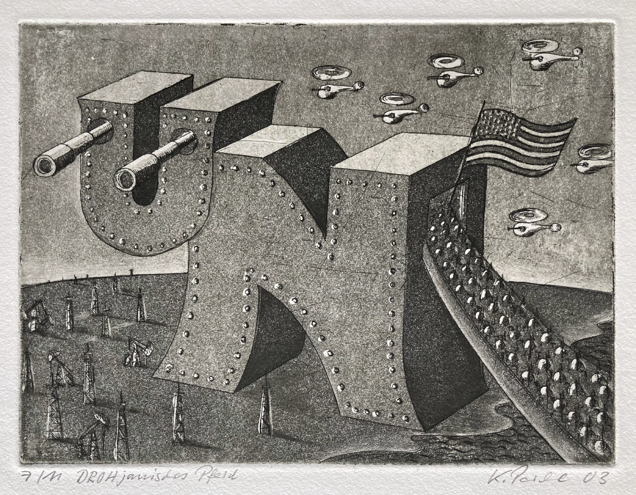 DROHjanisches Pferd by Klaus Parche (1939-2024)