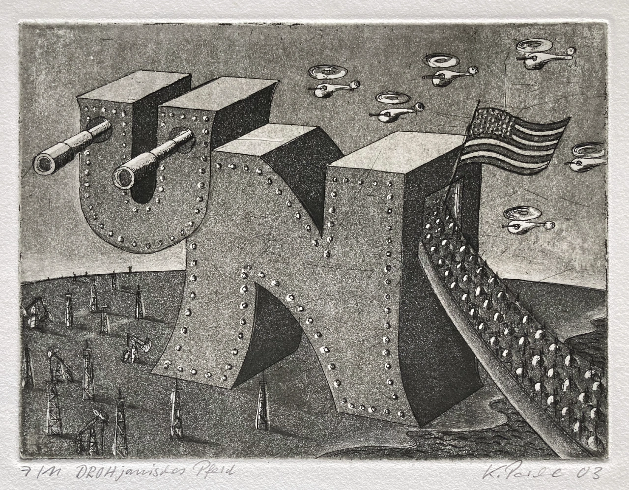 DROHjanisches Pferd by Klaus Parche (1939-2024)