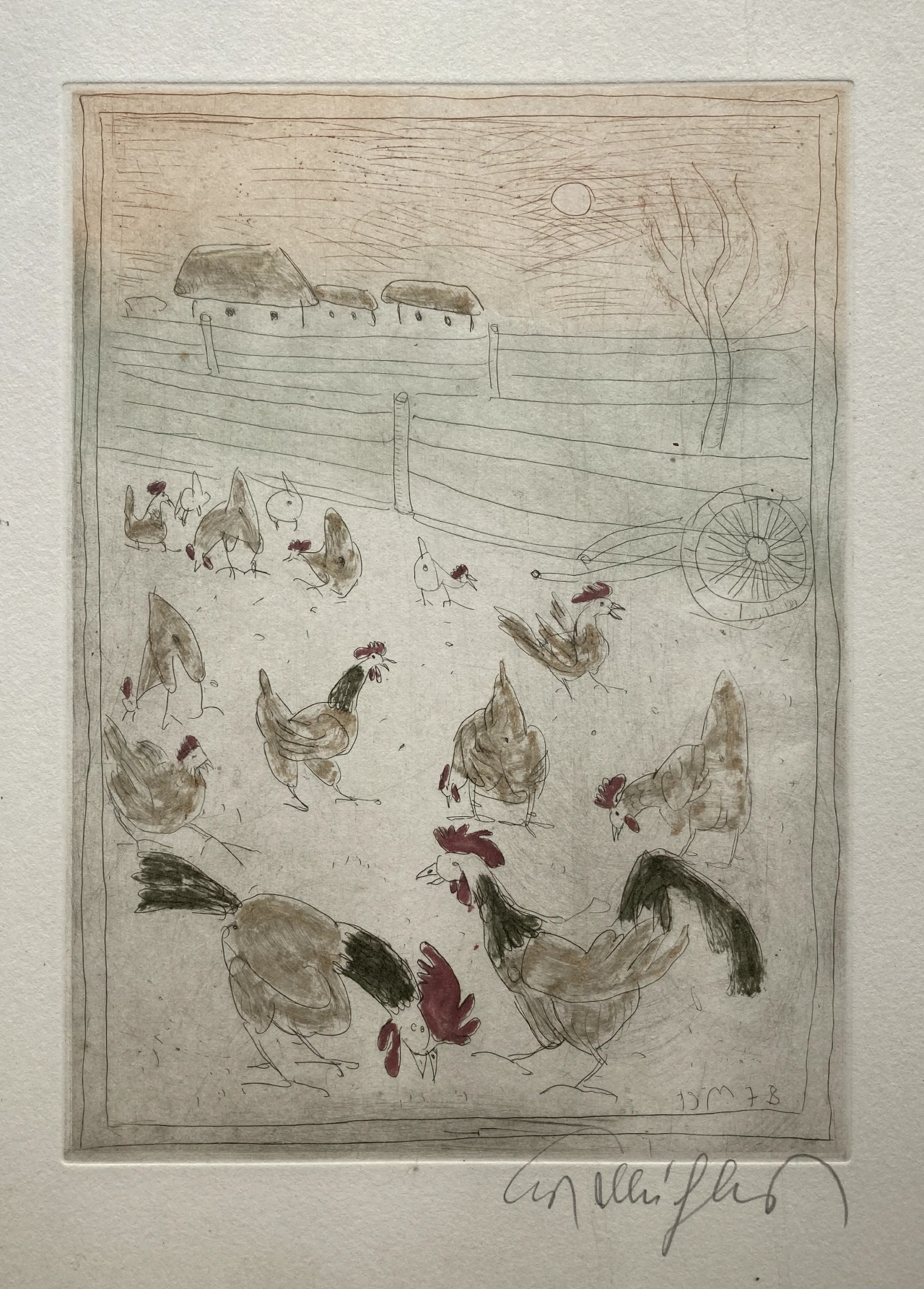 Etching by Kurt Mühlenhaupt (1921-2006)