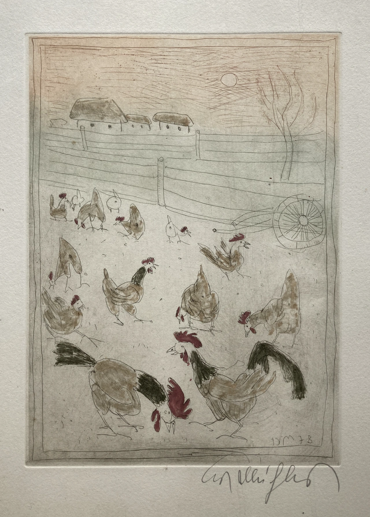 Etching by Kurt Mühlenhaupt (1921-2006)