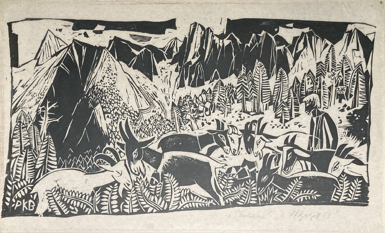 Woodcut by Paul-Kurt Bartzsch (1917-1994)