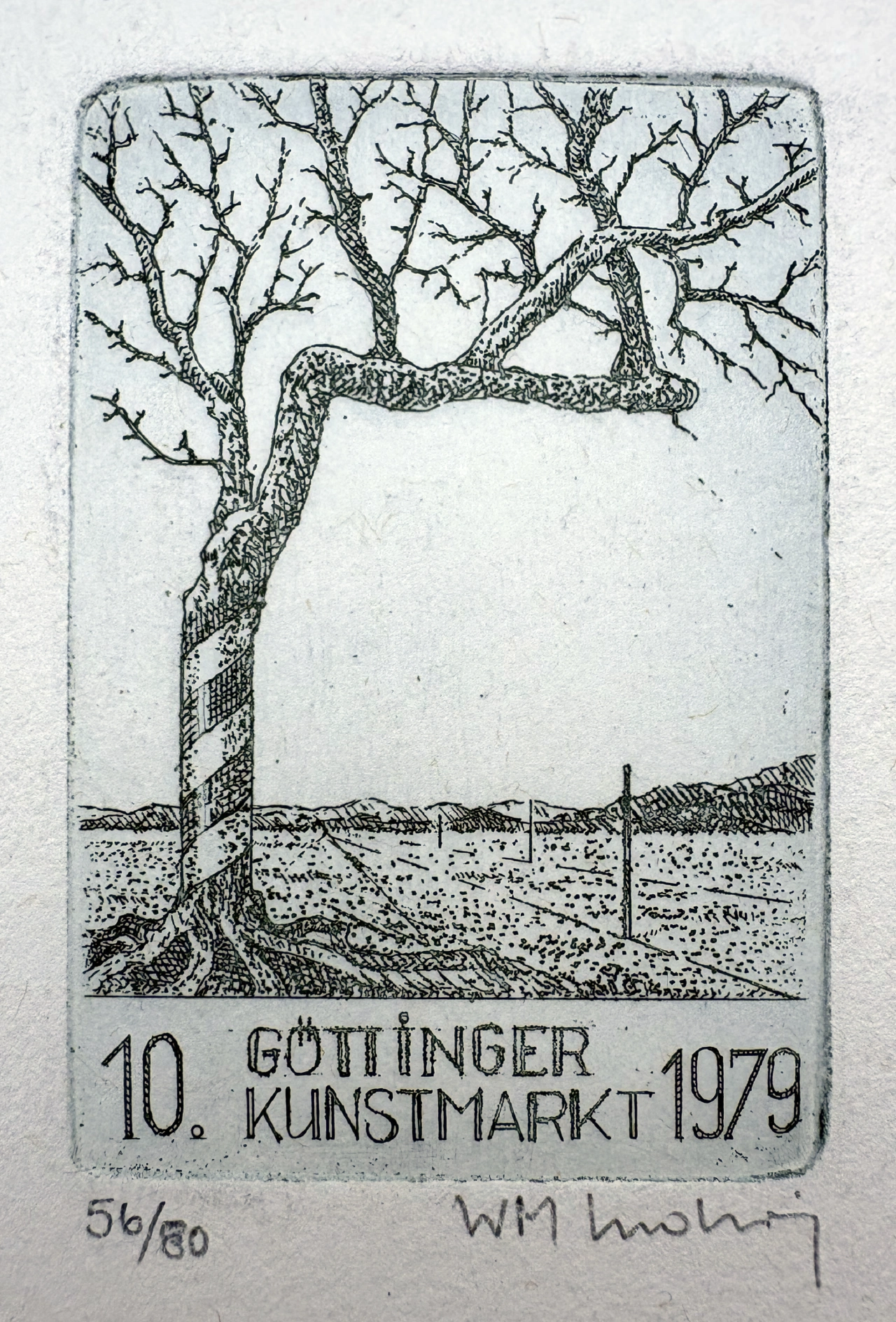 Etching by Wolfgang M. Ludwig (*1949)'