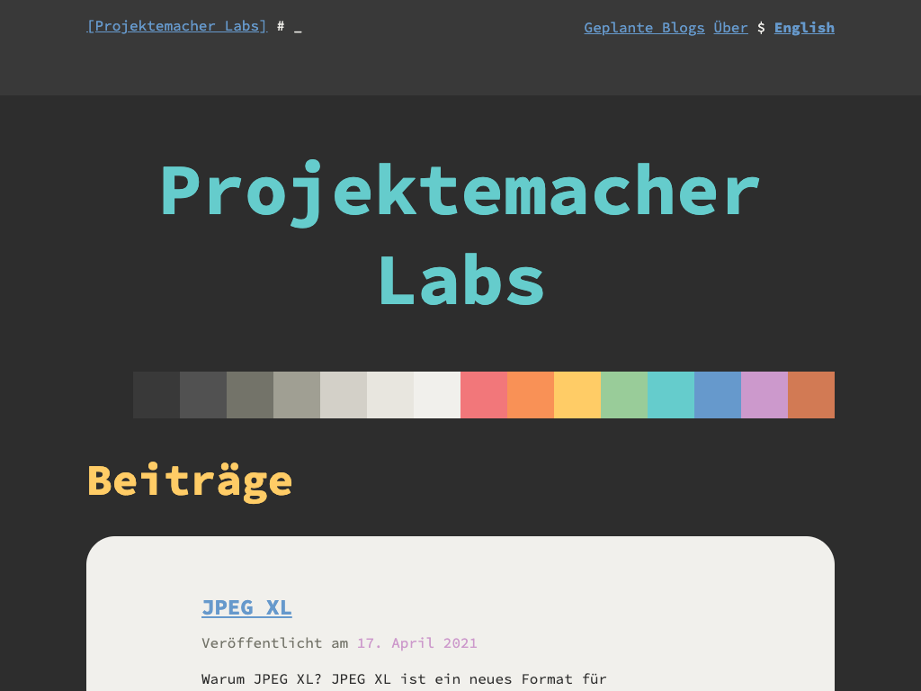 Screenshot Labs.projektmacher.de