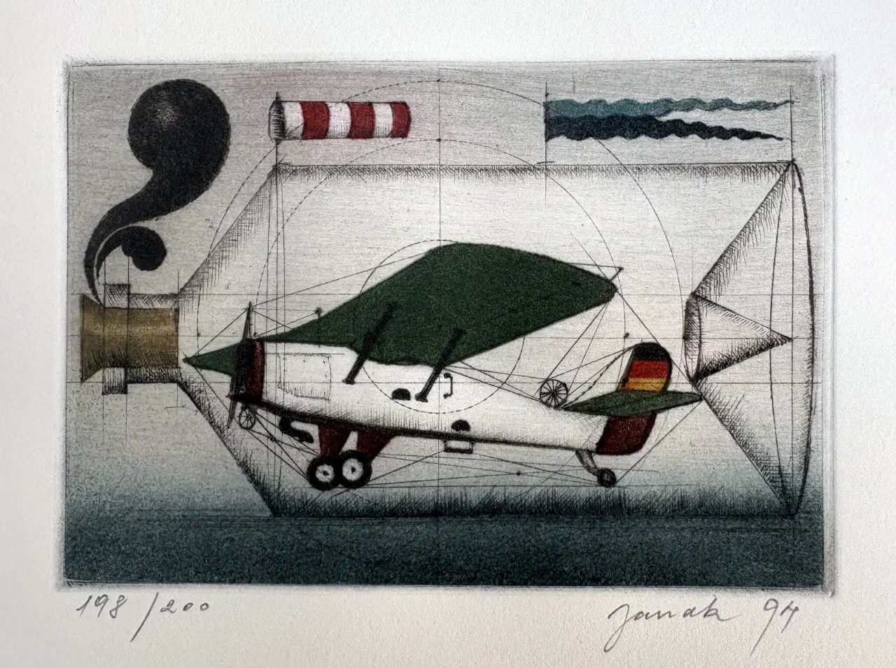 Colour etching by Alois Janák