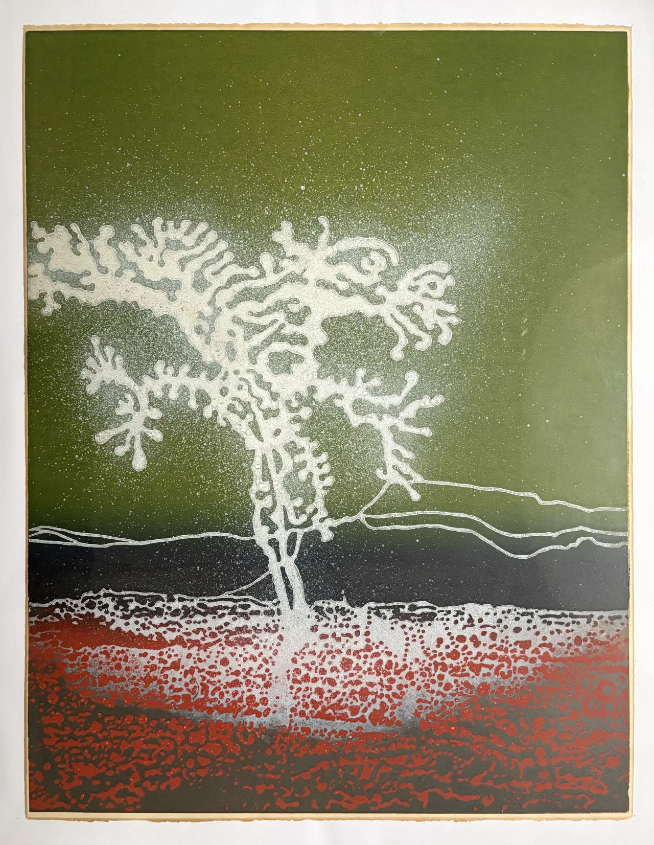 Colour wood cut by Barlach Heuer (1930-2019)