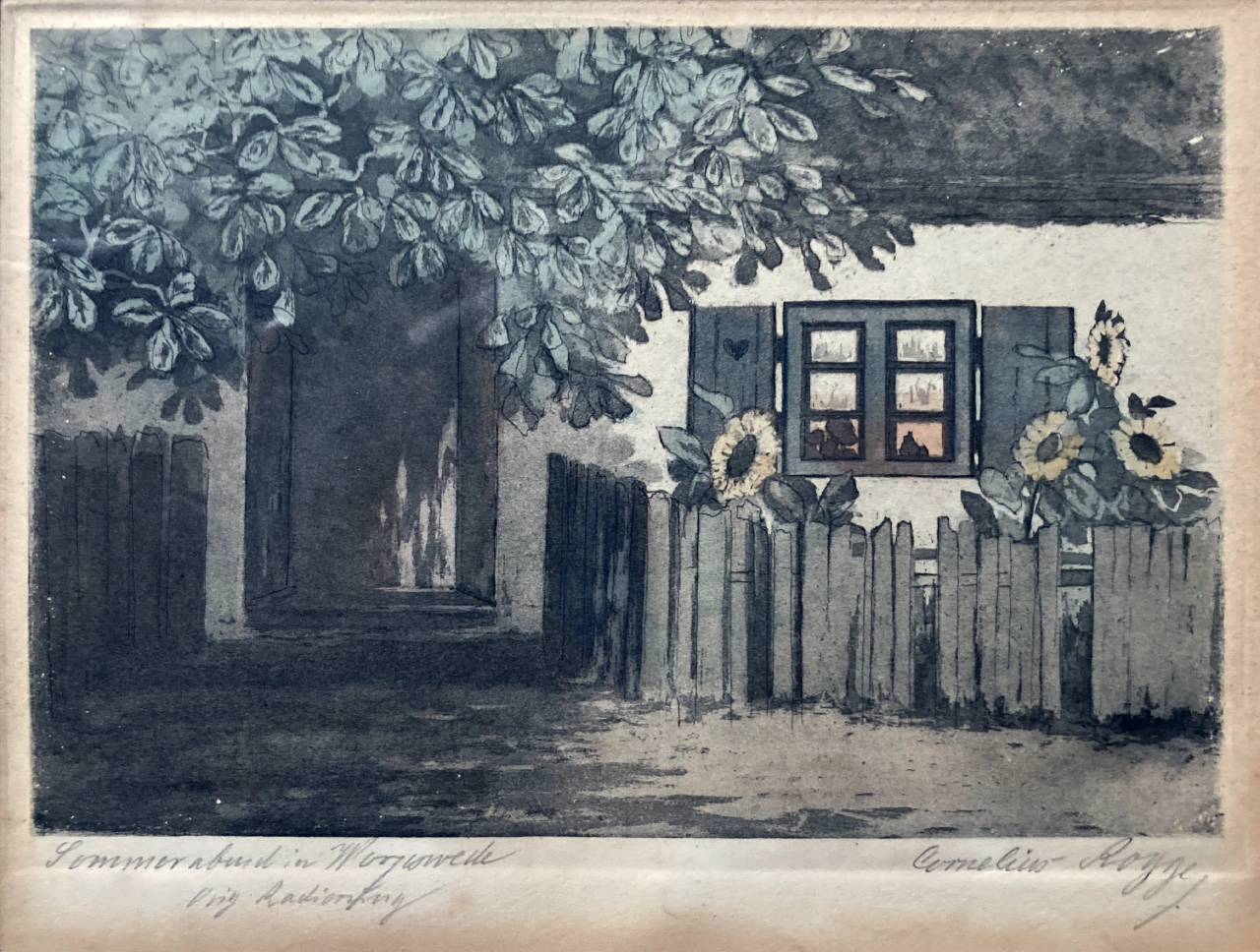 Sommerabend in Worpswede von Cornelius Rogge (1868 – 1949)