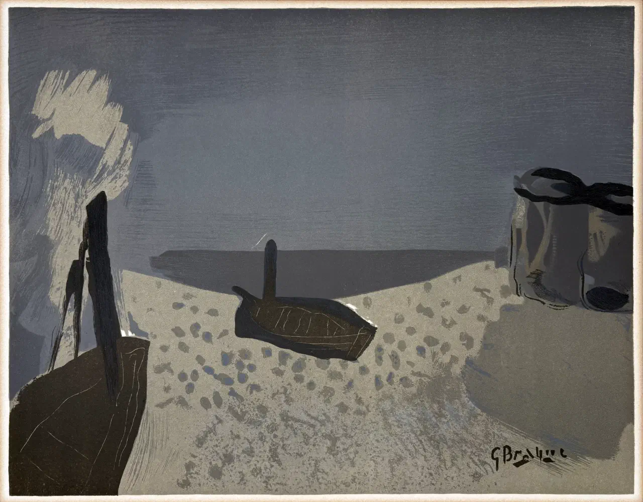 Lithograph "Marine" by Georges Braque (1882–1963)