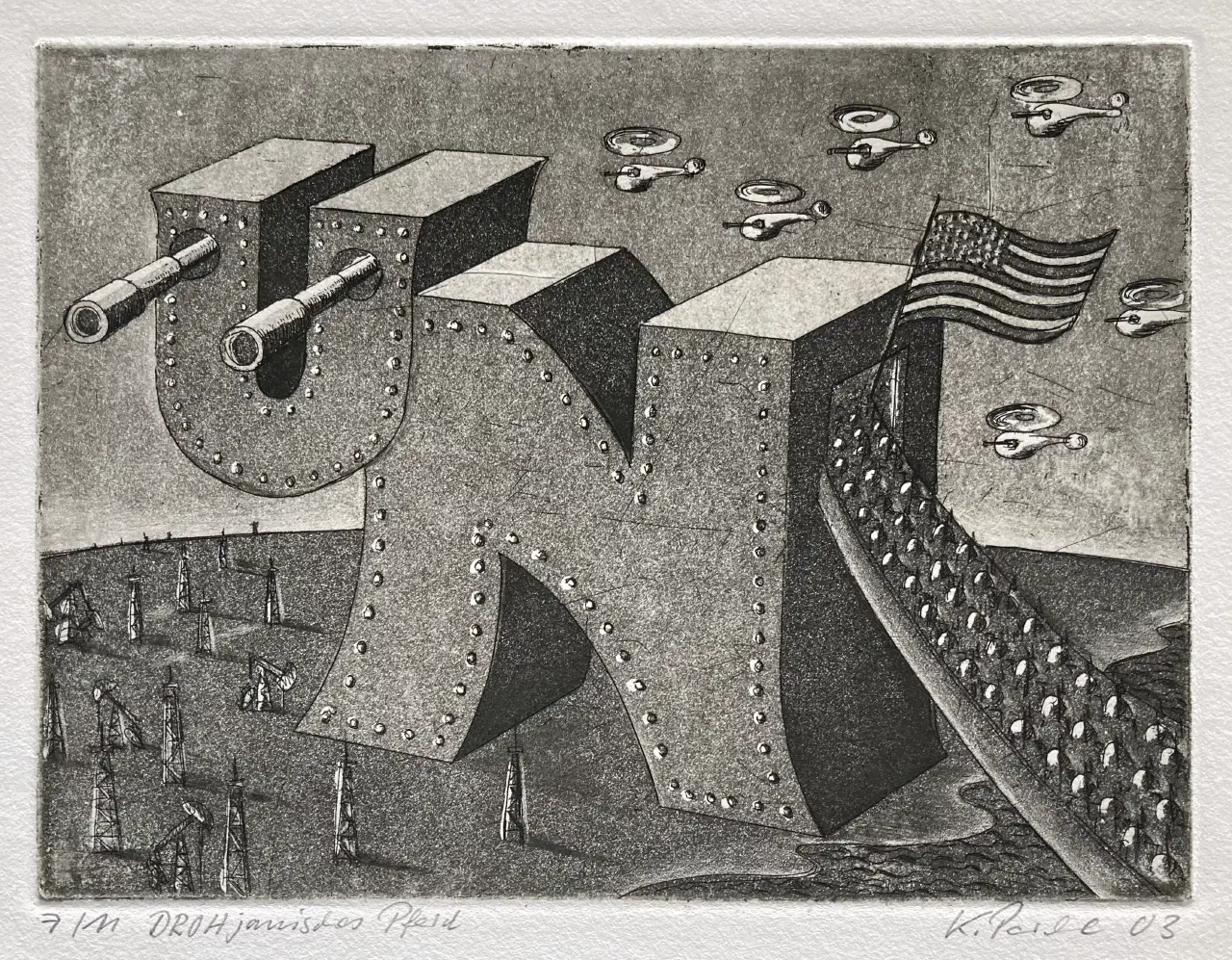 DROHjanisches Pferd by Klaus Parche (1939-2024)