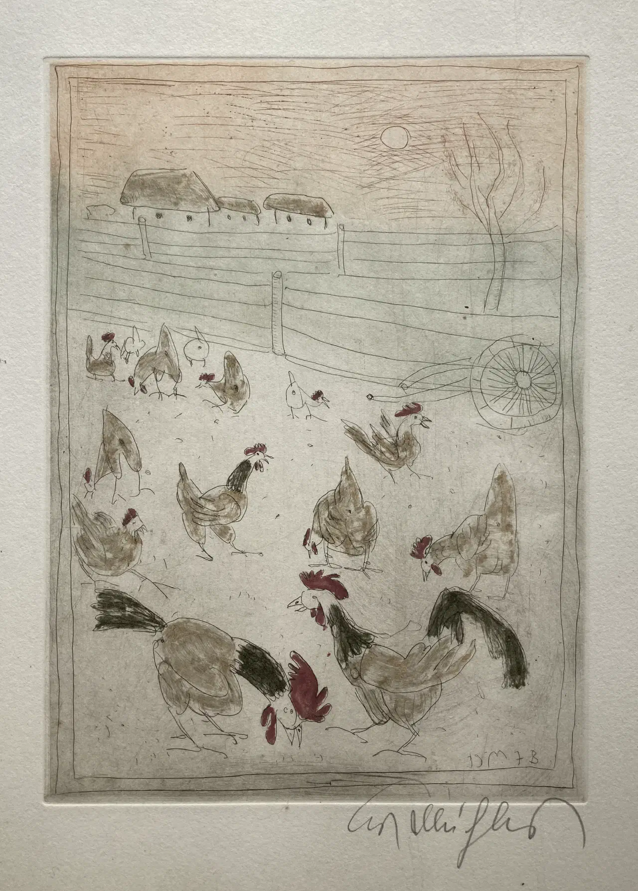 Etching by Kurt Mühlenhaupt (1921-2006)