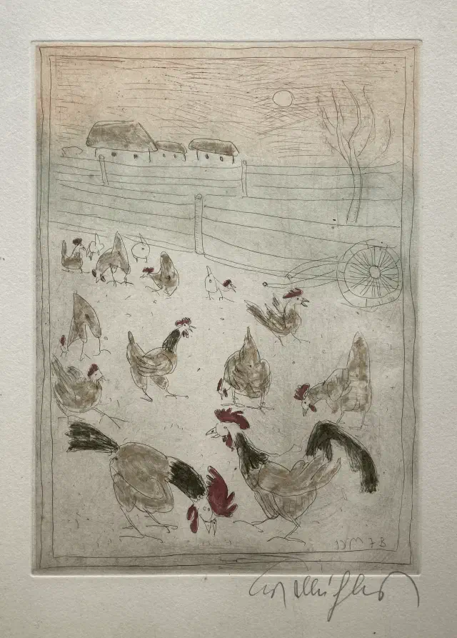 Etching by Kurt Mühlenhaupt (1921-2006)