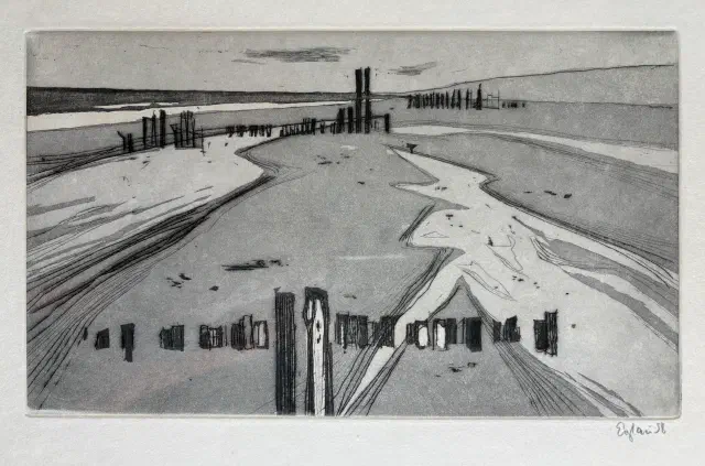 "Formen am Meer (Sylt)" (Shapes by the Sea (Sylt)) by Otto Eglau (1917-1988)