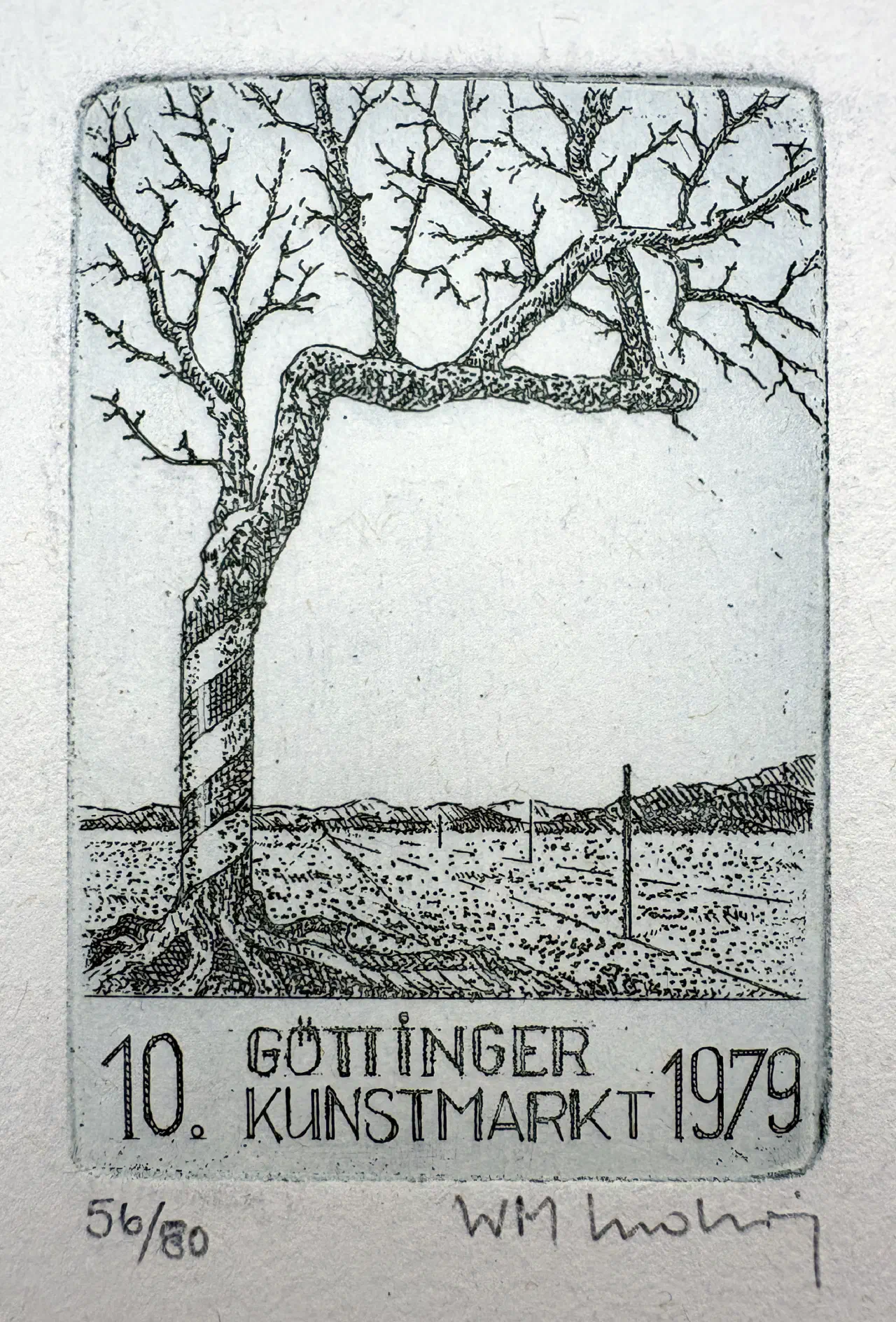 Etching by Wolfgang M. Ludwig (*1949)'